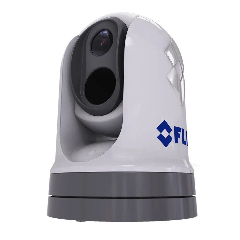 White and gray flir pan-tilt security camera with sleek modern design in bergen performance marine navigation instruments collection