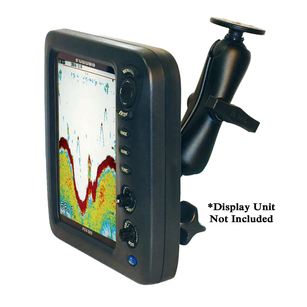 Black rubber ram mount arm for fish finder display unit from bergen performance marine ram mount store boat mounts
