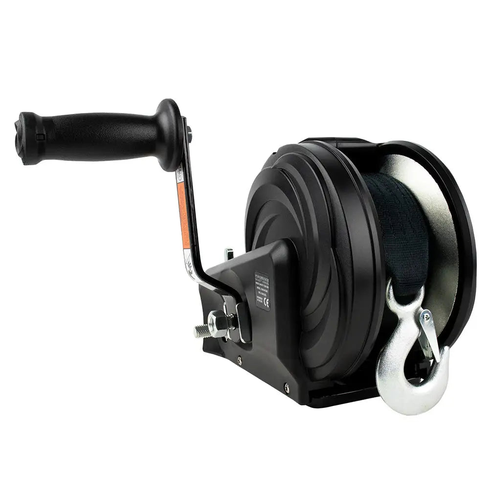 1,800lb Powerwinch Select Series 2 Speed 6’’ Crank Arm Carbon Black - Trailer Winches