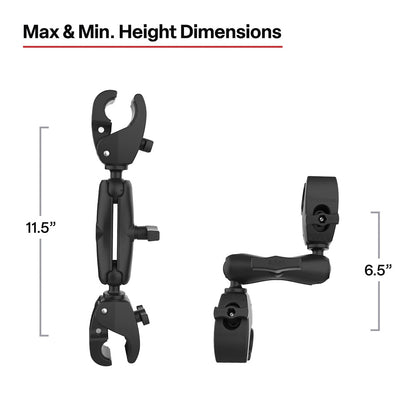 RAM Mount RAM Trolling Motor Stabilizer w/Tough-Claw 1 - 1.6 Clamp Bases [RAP-404-404U]