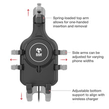 Ram Mount RAM Quick-Grip Pro w/Ball  Qi2 15W Wireless Charger [RAM-HOL-PD5B-W2MU]