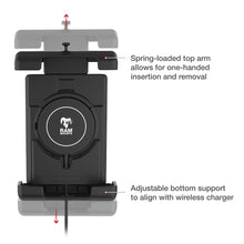 Ram Mount RAM Quick-Grip Pro XL w/Ball  Qi2 15W Wireless Charger [RAM-HOL-PD7B-W2MU]