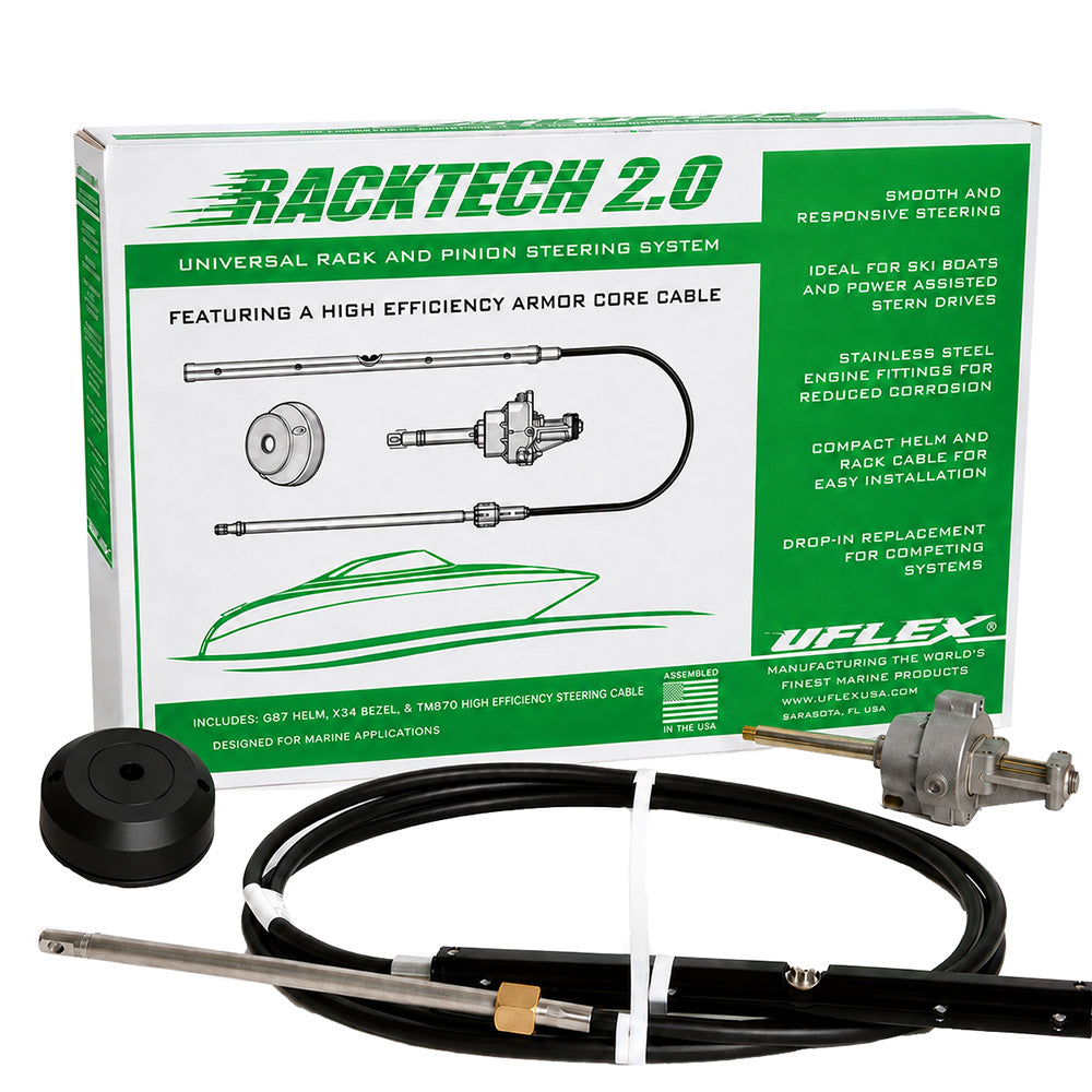 Uflex Racktech - 2.0 High Efficiency Rack  Pinion System Kit - 11' Cable [RACKTECH2.011]