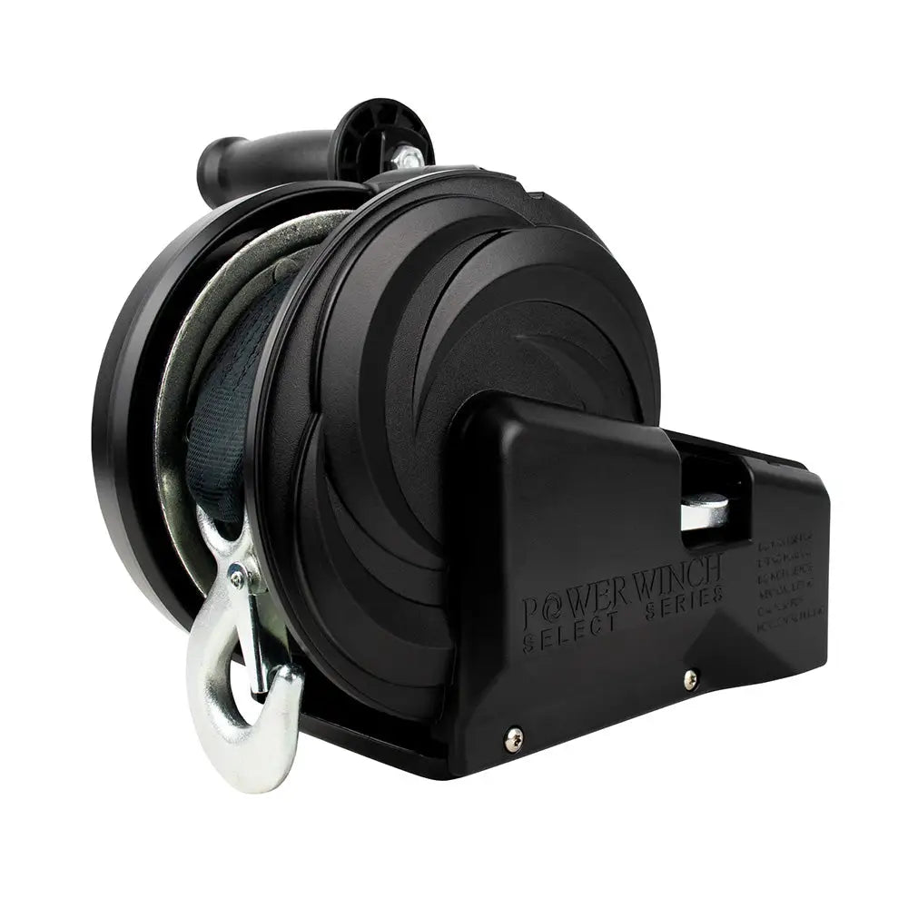 2,000lb Powerwinch Select Series 2 Speed 6’’ Crank Arm Carbon Black Winch - Trailer Winches