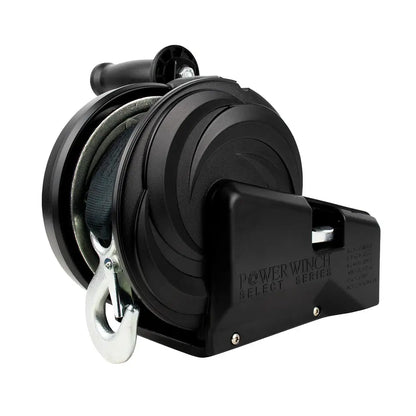 2,000lb Powerwinch Select Series 2 Speed 6’’ Crank Arm Carbon Black Winch - Trailer Winches