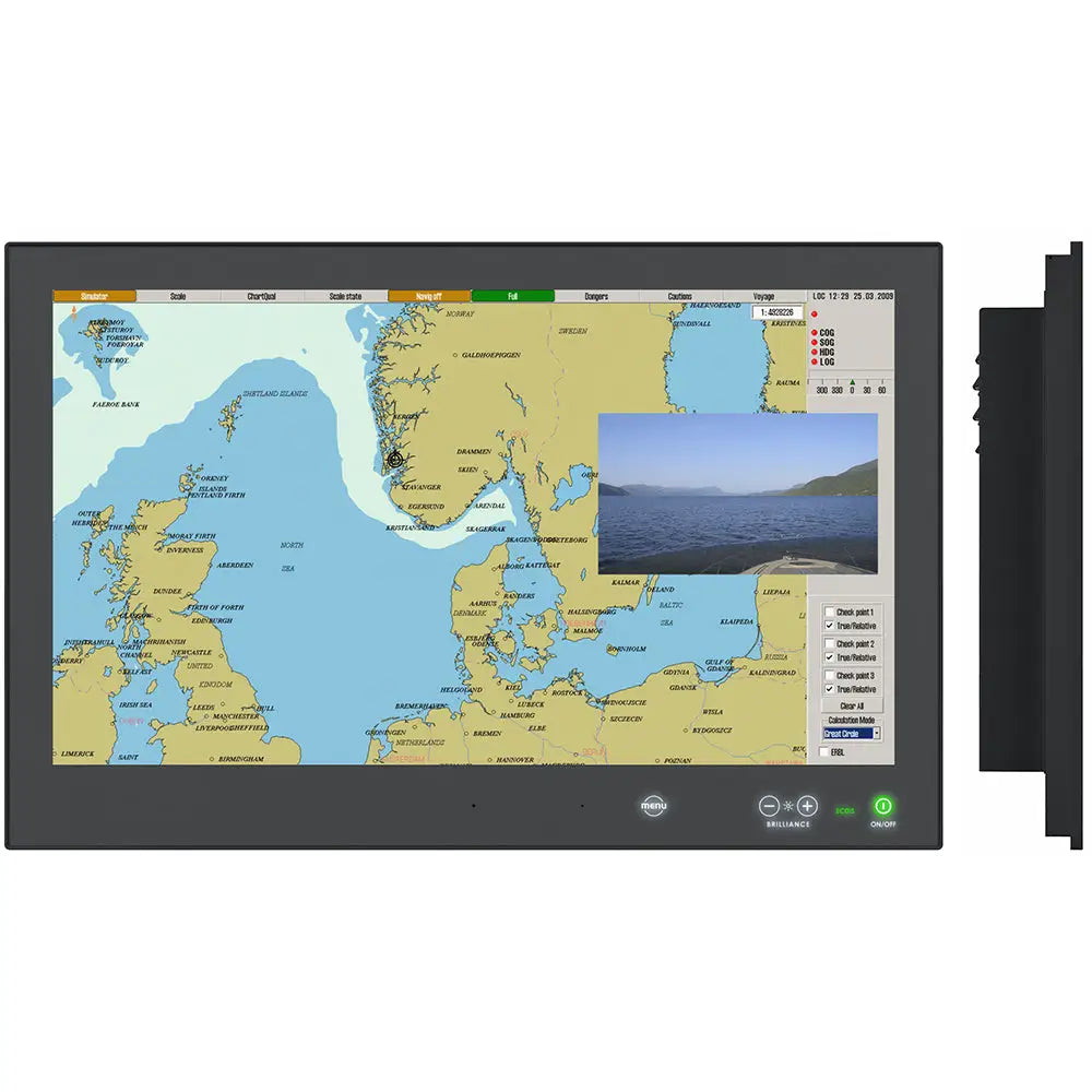Hatteland Series X - Generation 2 (G2) High-Bright 24’’ Multi-Power Display w/Buttons - AC/DC 24V [HD 24T22