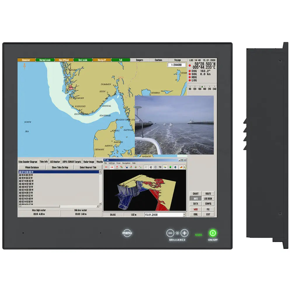 Hatteland Series X - Generation 2 (G2) High-Bright 17’’ Multi-Power Display w/Buttons - AC/DC 24V [HD 17T22
