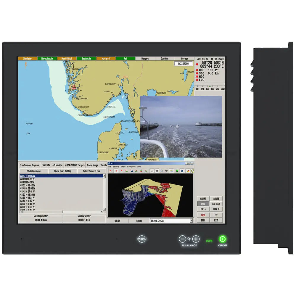 Hatteland Series X - Generation 2 (G2) High-Bright 19’’ Multi-Power Display w/Buttons - AC/DC 24V [HD 19T22