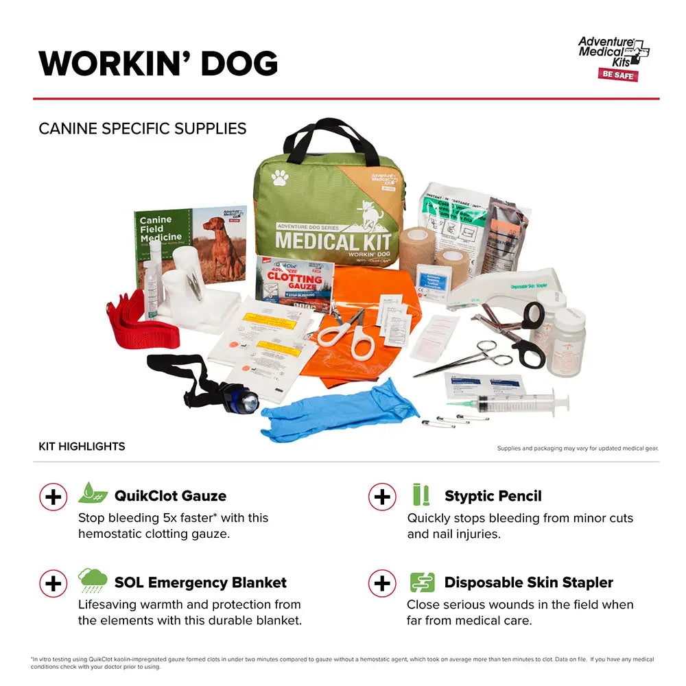 Adventure Medical Dog Series Workin Dog First Aid Kit [0135 0100] Pet Accessories