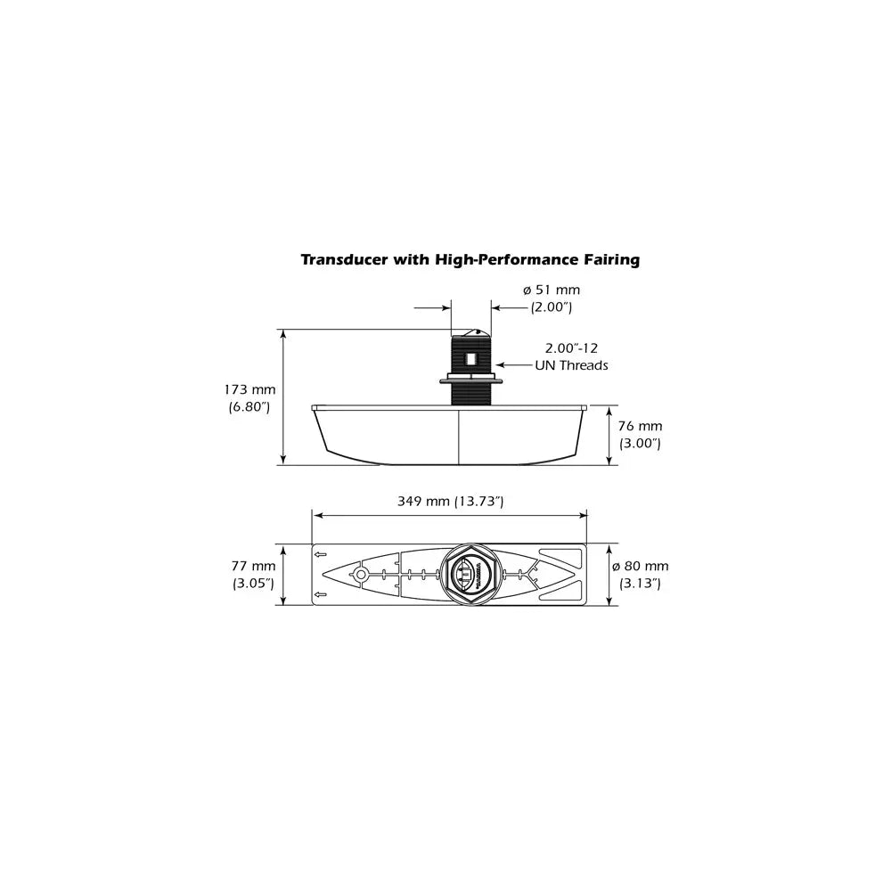 Airmar B785C-M CHIRP Bronze Thru-Hull w/Fairing Block - 600W [B785C-M-MM] - Transducers