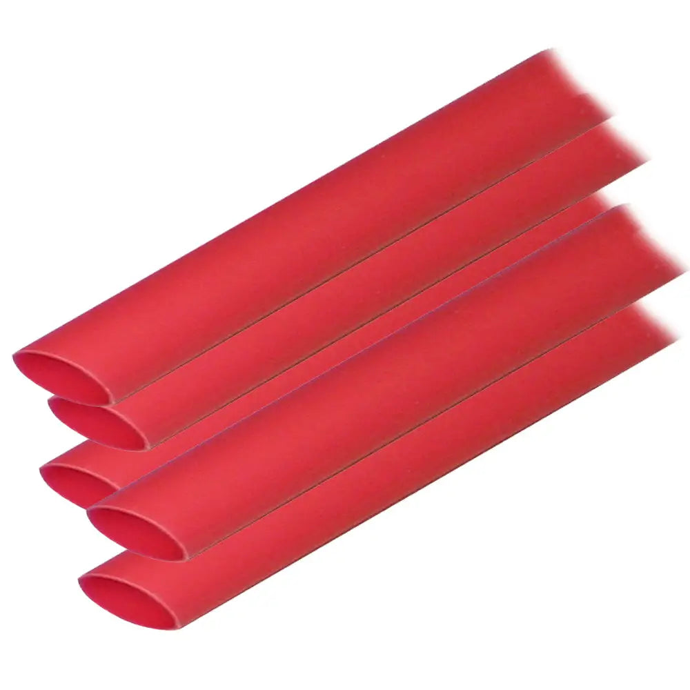 Ancor Adhesive Lined Heat Shrink Tubing (ALT) - 1/2’’ x 12’’ - 5-Pack - Red [305624] - Wire Management