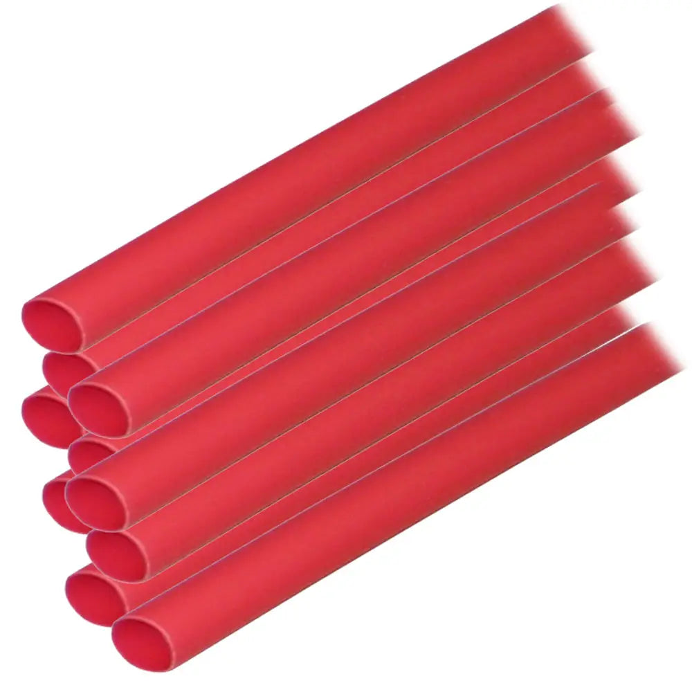 Ancor Adhesive Lined Heat Shrink Tubing (ALT) - 1/4’’ x 12’’ - 10-Pack - Red [303624] - Wire Management