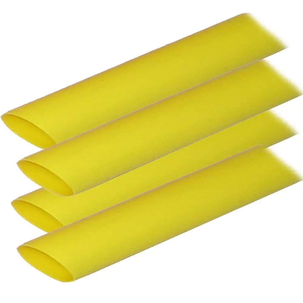 Ancor Adhesive Lined Heat Shrink Tubing (ALT) - 3/4’’ x 12’’ - 4-Pack - Yellow [306924] - Wire Management
