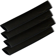 Ancor Adhesive Lined Heat Shrink Tubing (ALT) - 3/4’’ x 12’’ - 4-Pack - Black [306124] - Wire Management