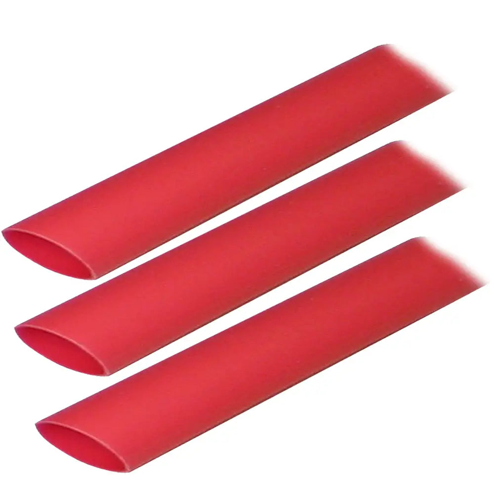 Ancor Adhesive Lined Heat Shrink Tubing (ALT) - 3/4’’ x 3’’ - 3-Pack - Red [306603] - Wire Management