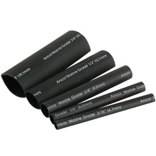 Ancor Adhesive Lined Heat Shrink Tubing Kit - 8-Pack 3’’ 20 to 2/0 AWG Black [301503] - Wire Management
