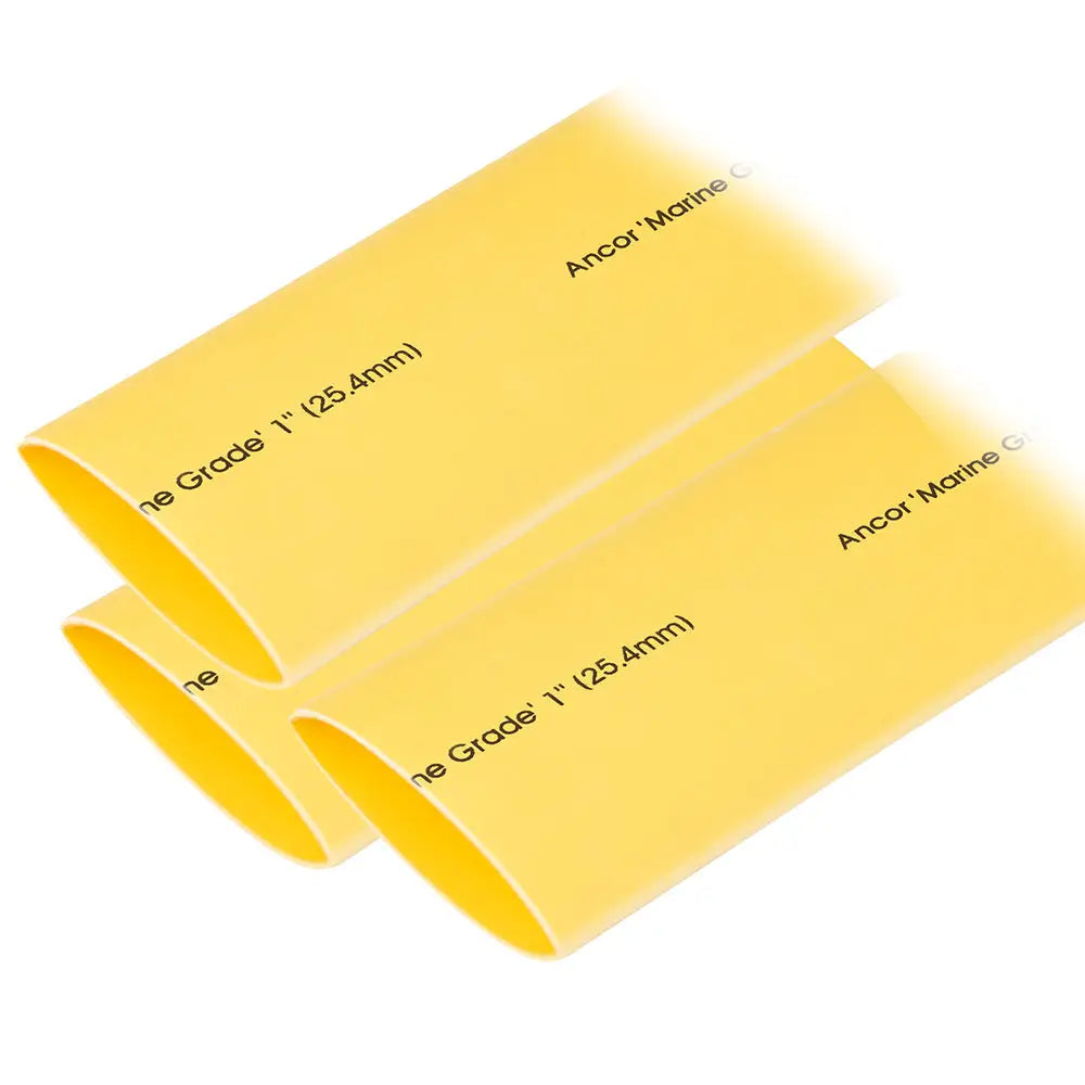 Yellow 1’’ x 12’’ Ancor Heat Shrink Tubing 3 Pieces - Wire Management