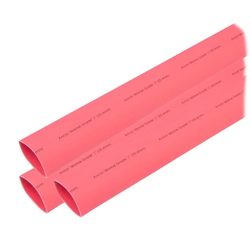 Ancor Heat Shrink Tubing 1’’ x 3’’ - Red - 3 Pieces [307603] - Wire Management
