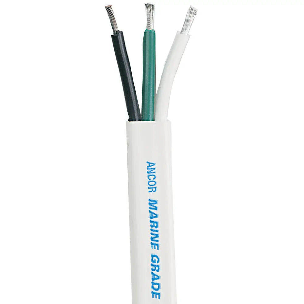 Ancor White Triplex Cable - 12/3 - White Black Green - Sold by the Foot [1313-FT] - Wire