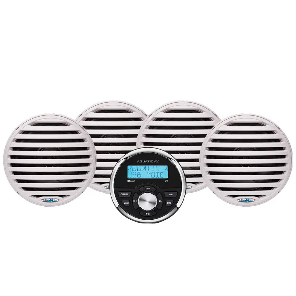 Aquatic AV Economy Gauge Stereo/Speakers Kit - White [EG200] - Speakers