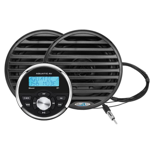 Aquatic AV GP1 Gauge Stereo Economy 6.5’’ Speakers - Black (Pair) [GP100B] - Speakers