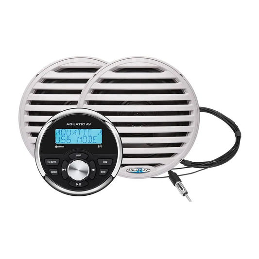 Aquatic AV GP1 Gauge Stereo Economy 6.5’’ Speakers - White (Pair) [GP100W] - Speakers