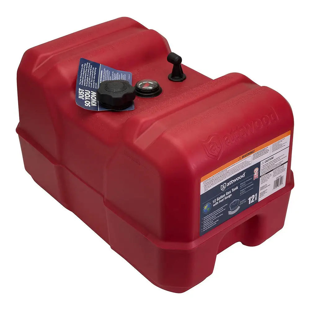 Attwood Portable Fuel Tank - 12 Gallon w/Gauge [8812LPG2] - Fuel Tanks