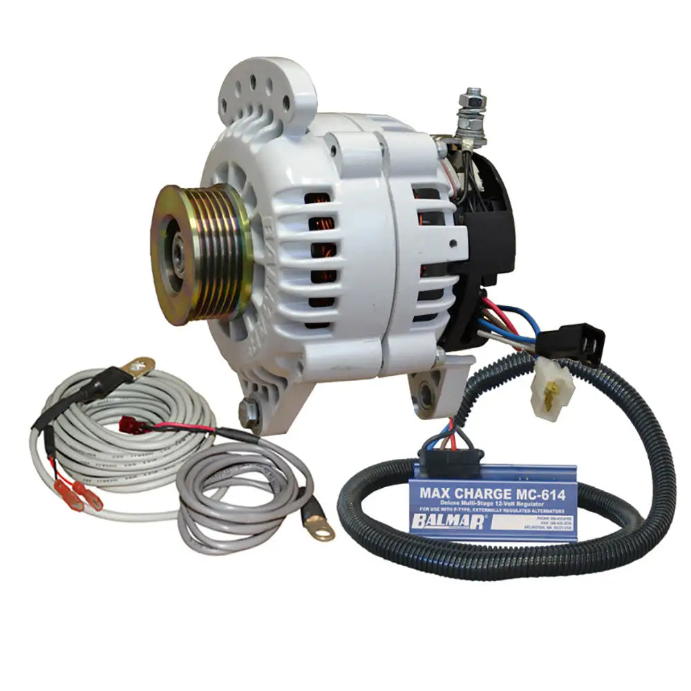 Balmar Alternator 120 AMP 12V 3.15’’ Dual Foot Saddle K6 Pulley Regulator Temp Sensor [60-YP-MC-120-K6] - Alternators