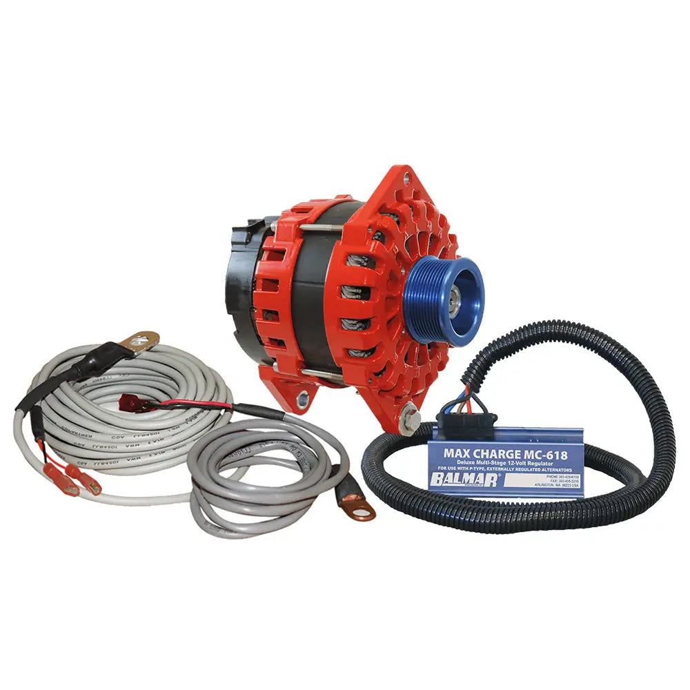 Balmar 12V 250 AMP Dual Foot 3.15 Saddle J10 Pulley Regulator Kit - Alternators