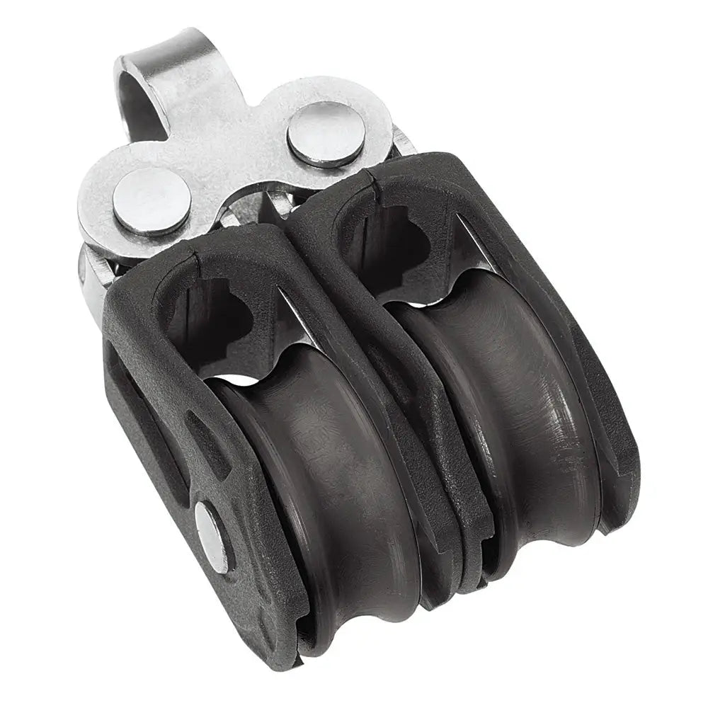 Barton Marine Size 20mm Plain Bearing Pulley Block Double Fixed Eye [N00210] - Blocks