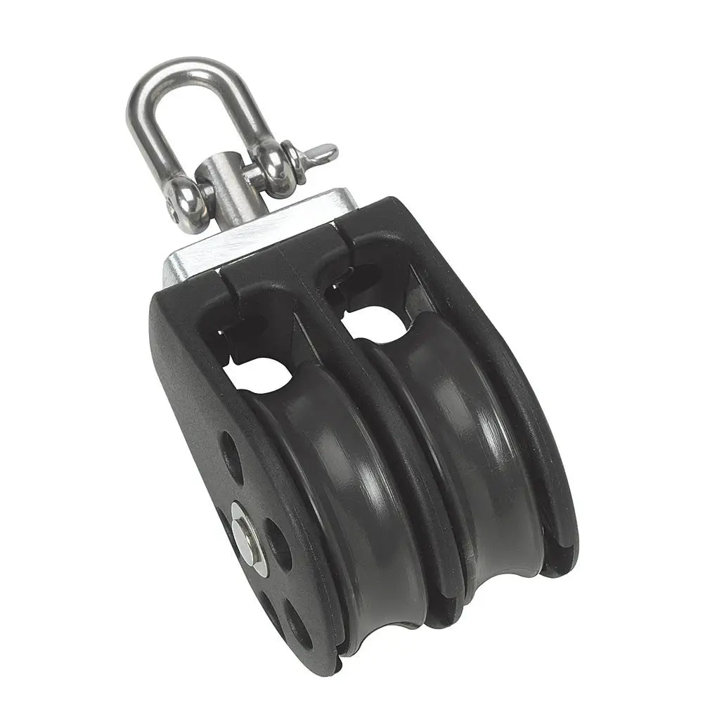 Barton Marine Size 3 45mm Plain Bearing Pulley Block Double w/Swivel [N03230] - Blocks