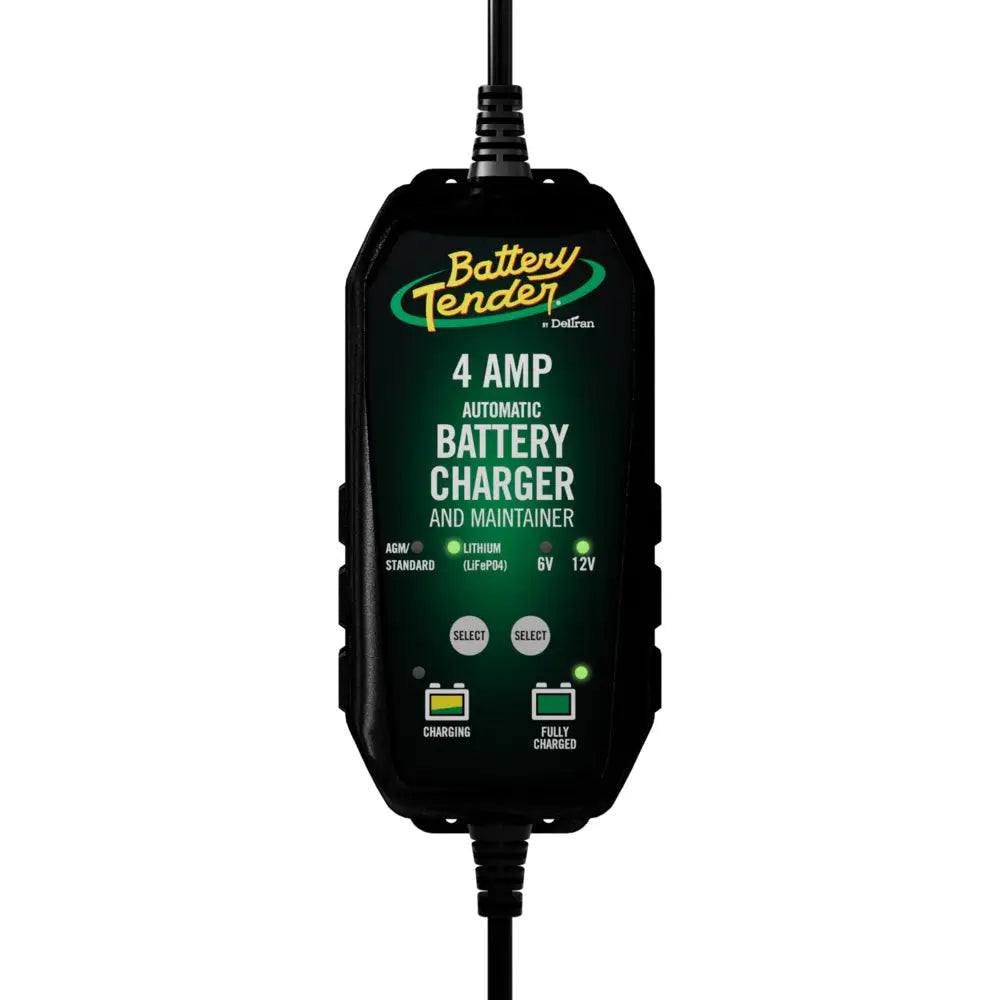 Battery Tender 6V/12V 4A Lead Acid Lithium Selectable Battery Charger [022-0209-BT-WH] - Battery Management
