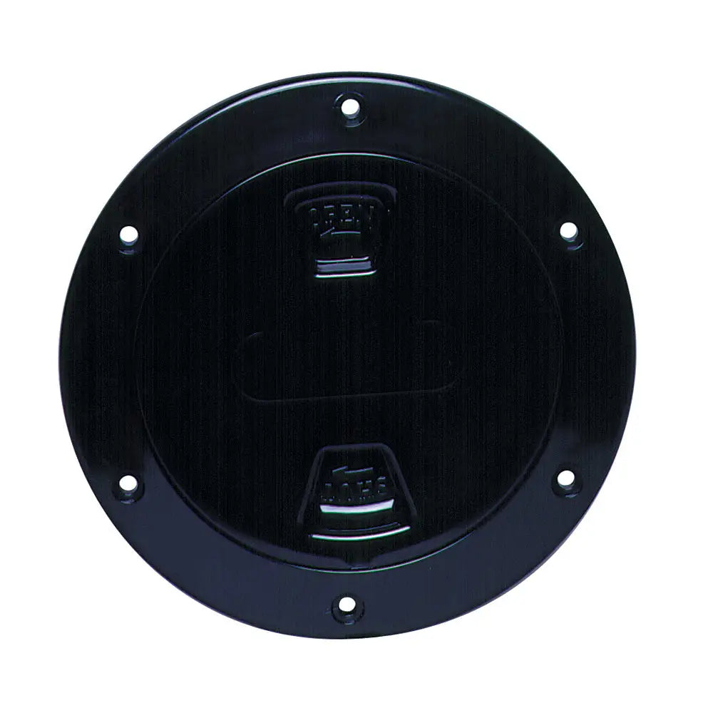 Beckson 4’’ Smooth Center Screw-Out Deck Plate - Black [DP40-B] - Deck Plates