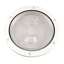 Beckson 6’’ Clear Center Screw Out Deck Plate - White [DP60-W-C] - Deck Plates