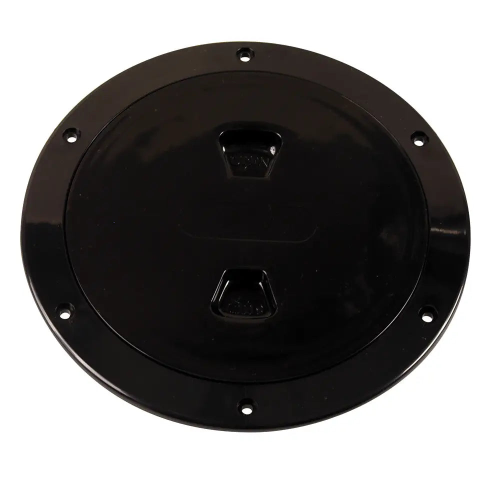 Beckson 6’’ Smooth Center Screw-Out Deck Plate - Black [DP60-B] - Deck Plates