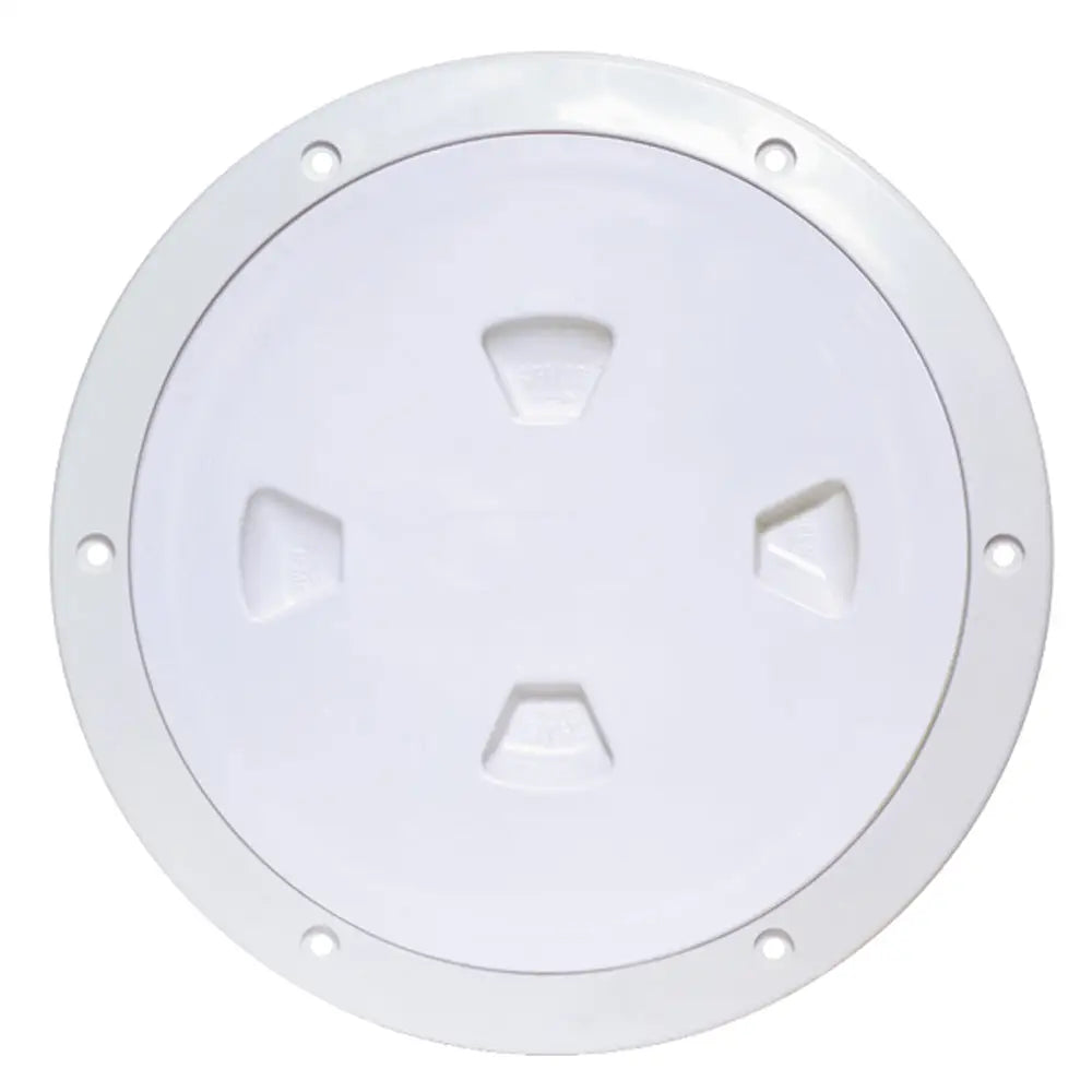 Beckson 8’’ Smooth Center Screw-Out Deck Plate - White [DP80-W] - Deck Plates