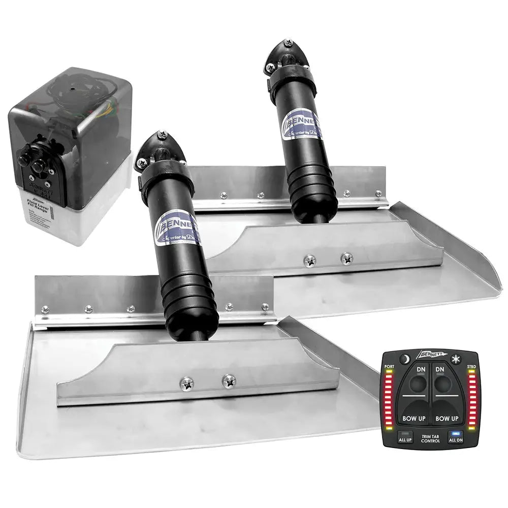 Bennett 12x12 Hydraulic Trim Tab System w/One Box Indication [1212OBI] - Trim Tabs