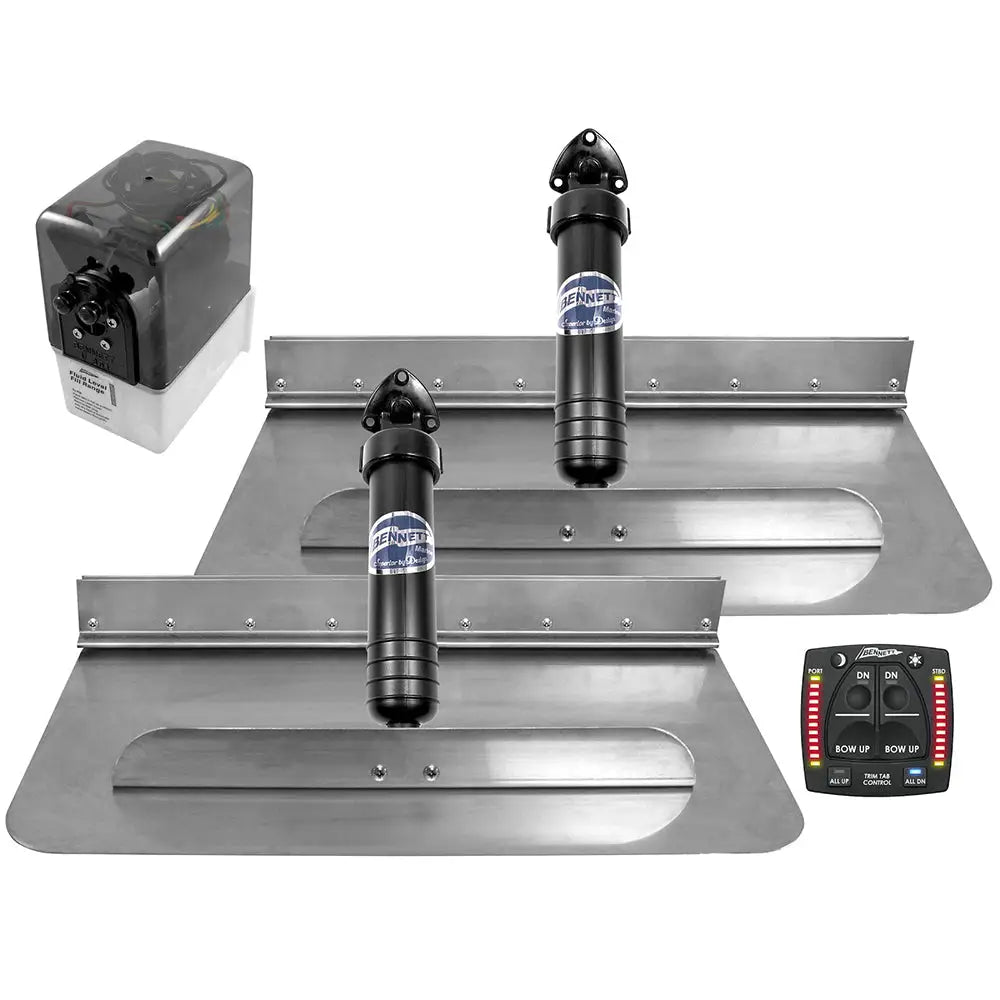 Bennett Marine 24x12 Hydraulic Trim Tab System w/One Box Indication [2412OBI] - Trim Tabs