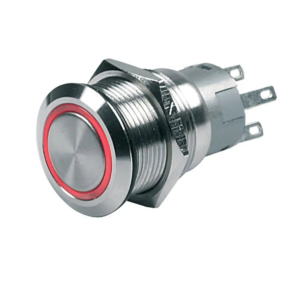 BEP Push-Button Switch 12V Momentary On/Off - Red LED [80-511-0002-00] - Switches & Accessories