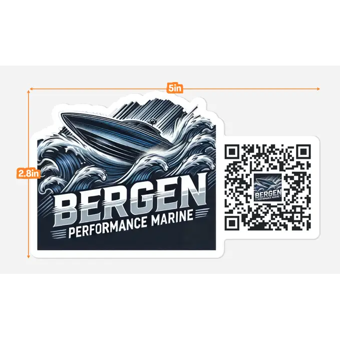 Bergen Performance Marine - 5’x3 Die-Cut QR Code Sticker