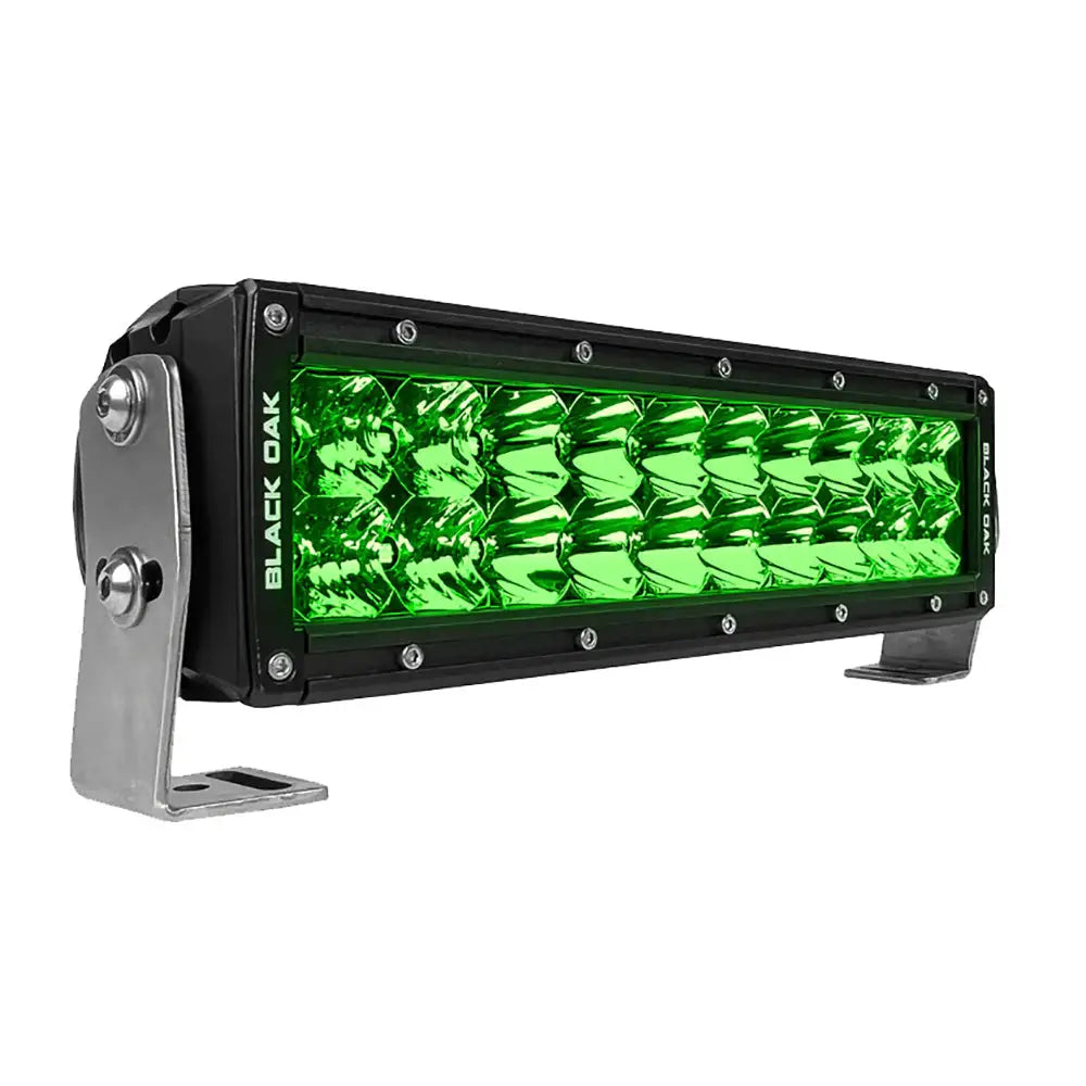 Black Oak 10’’ Green LED Hog Hunting Light Bar - Combo Optics - Black Housing - Pro Series 3.0 [10G-D3OS] - Light Bars
