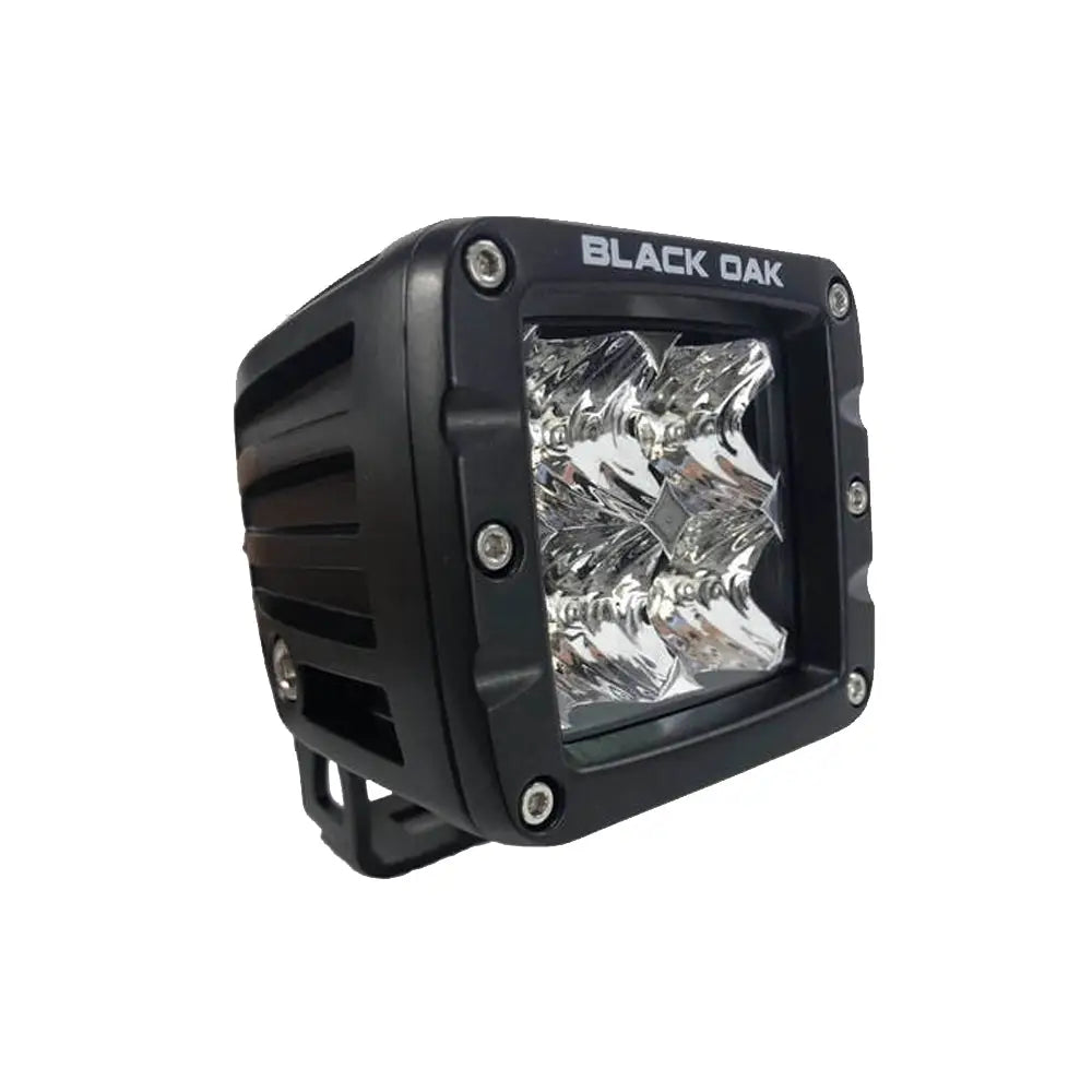 Black Oak 2’’ LED Pod Light - Flood Optics - Black Housing - Pro Series 3.0 [2F-POD10CR] - Pods & Cubes