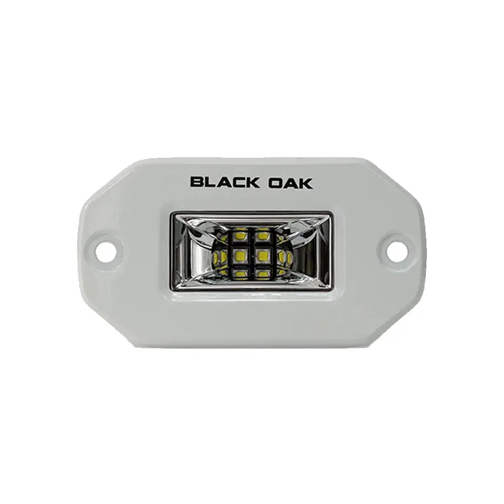 Black Oak 2’’ Marine Flush Mount Spreader Light - White Housing - Pro Series 3.0 [2FSL-SRPOD10CR] - Flood/Spreader