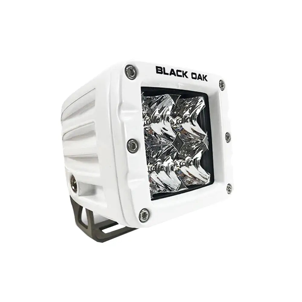 Black Oak 2’’ Marine LED Pod Light - Flood Optics - White Housing - Pro Series 3.0 [2FM-POD10CR] - Pods & Cubes
