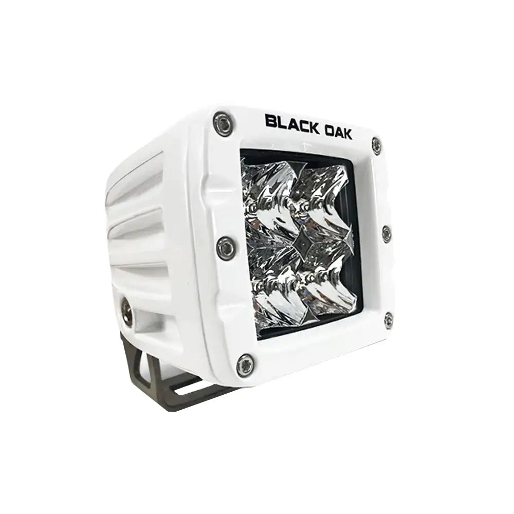 Black Oak 2’’ Marine LED Pod Light - Spot Optics - White Housing - Pro Series 3.0 [2SM-POD10CR] - Pods & Cubes