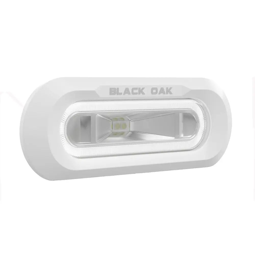 Black Oak Low Pro Marine Spreader Light - Flush Mount - White Housing - White LED [MLPS-FW] - Underwater Lighting