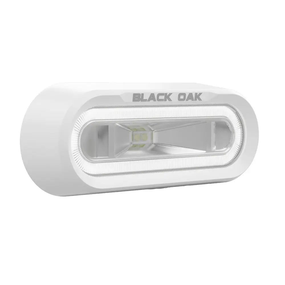 Black Oak Low Pro Off Road Spreader Light - Bracket Mount - White Housing - White LED [MLPS-W] - Underwater Lighting