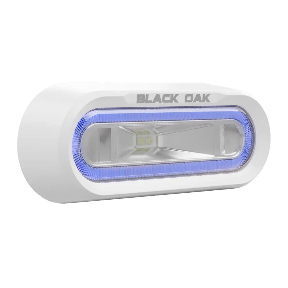 Black Oak Low Pro Off Road Spreader Light - Bracket Mount - White Housing - Blue LED [MLPS-B] - Underwater Lighting