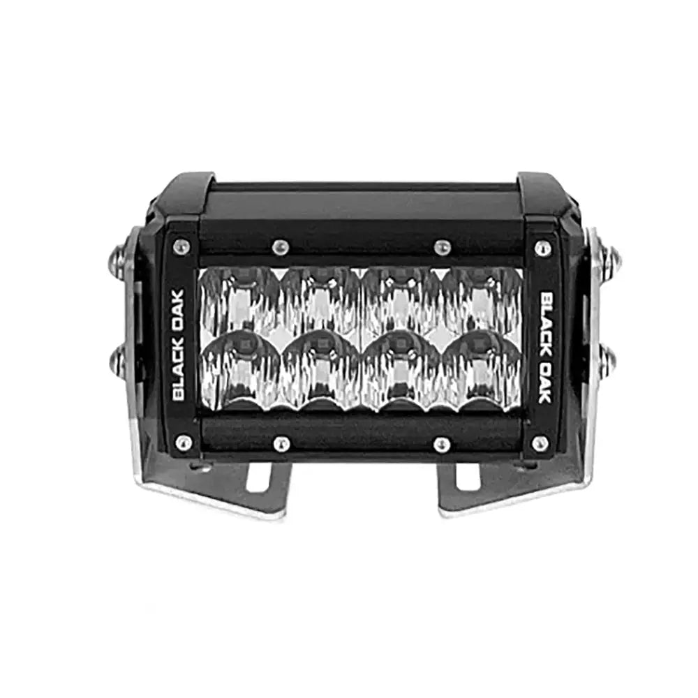 Black Oak Pro Series 3.0 Double Row 4’’ LED Light Bar - Flood Optics - Black Housing [4F-D5OS] - Lighting