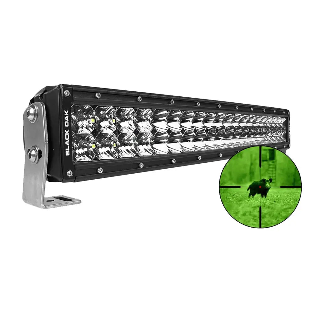 Black Oak Pro Series 3.0 Double Row Combo Infrared 20’’ 850nm LED Light Bar - Black Housing [20IR-850] - Light Bars